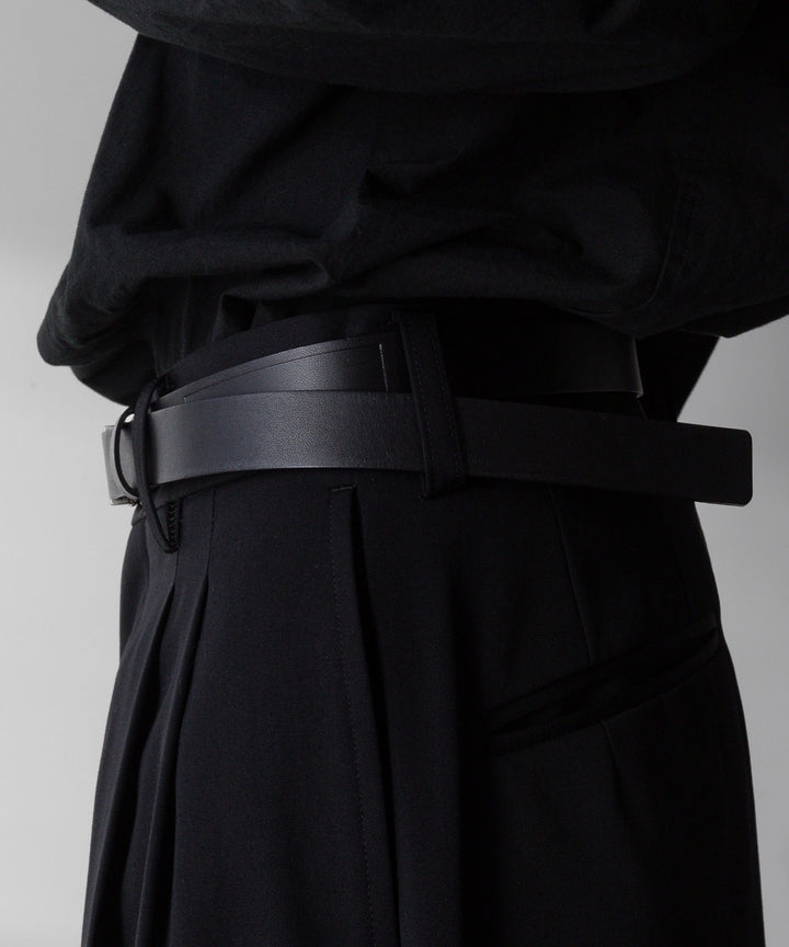 【ssstein】シュタイン 26ss LEATHER BELT ( PLAIN BUCKLE ) - BLACK sessionセッション福岡セレクトショップ 公式通販サイト