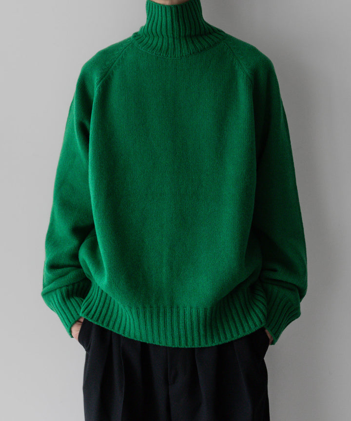 stein(シュタイン)の23AWコレクションEX FINE LAMBS LOOSE HIGH NECK KNIT LSのGREEN sessionセッション福岡セレクトショップ 公式通販サイト