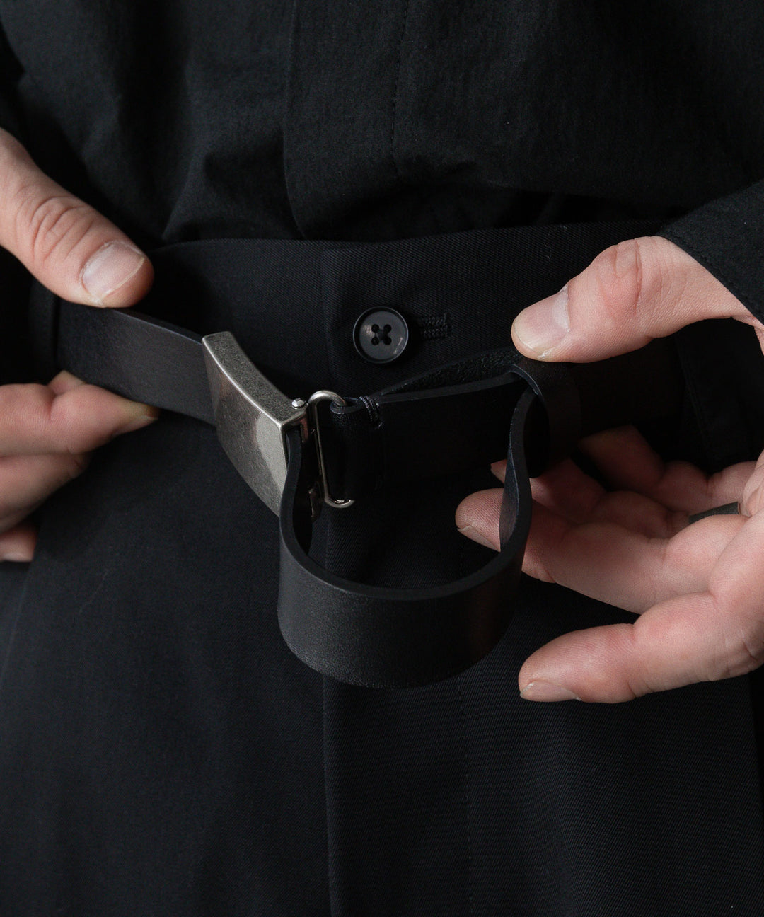 【ssstein】シュタイン 26ss LEATHER BELT ( PLAIN BUCKLE ) - BLACK sessionセッション福岡セレクトショップ 公式通販サイト