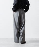 画像をギャラリービューアに読み込む, ssstein(シュタイン)のW/CA BEAVER EXTRA WIDE TROUSERS - GREYの公式通販サイトsession福岡セレクトショップ
