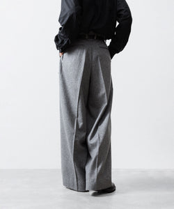ssstein / シュタイン】W/CA BEAVER EXTRA WIDE TROUSERS - GREY