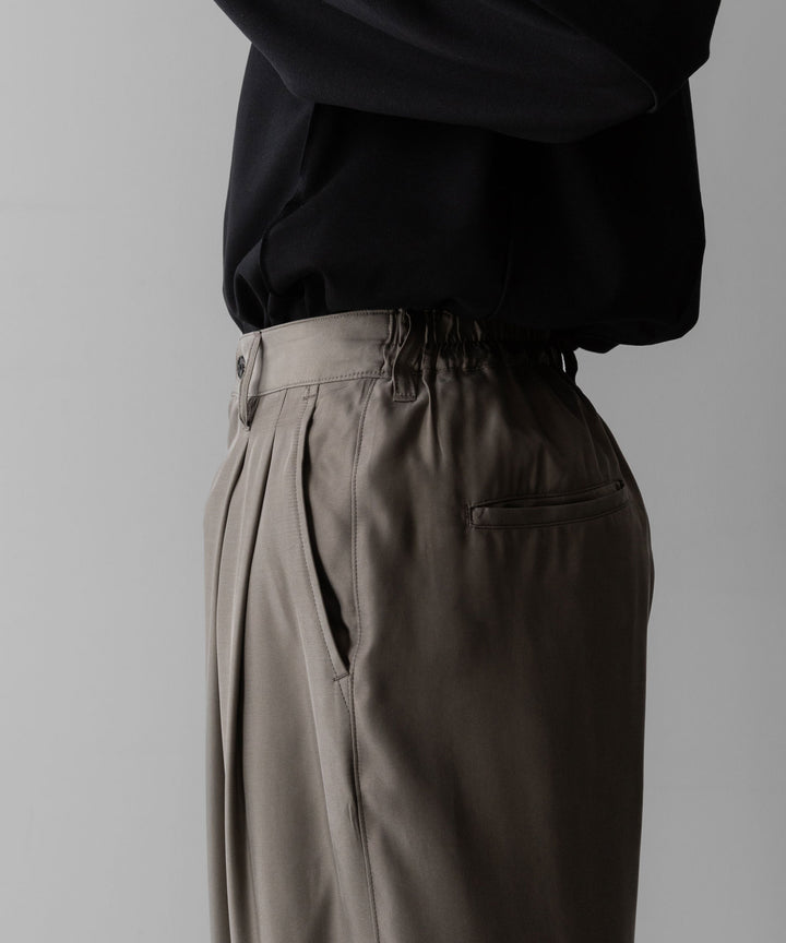 ssstein(シュタイン)のCUPRO TWILL WIDE EASY TROUSERS - TAUPEの公式通販サイトsession福岡セレクトショップ