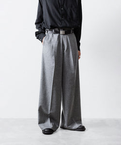 ssstein / シュタイン】W/CA BEAVER EXTRA WIDE TROUSERS - GREY ssstein / シュタイン】W/CA BEAVER EXTRA WIDE TROUSERS - GREY