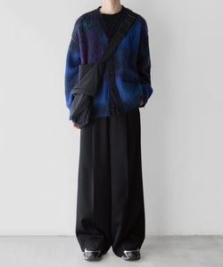 stein(シュタイン)の23AWコレクションGRADATION MOHAIR CARDIGANのBLUE BLACKstein(シュタイン)の23AWコレクションGRADATION MOHAIR CARDIGANのBLUE BLACK