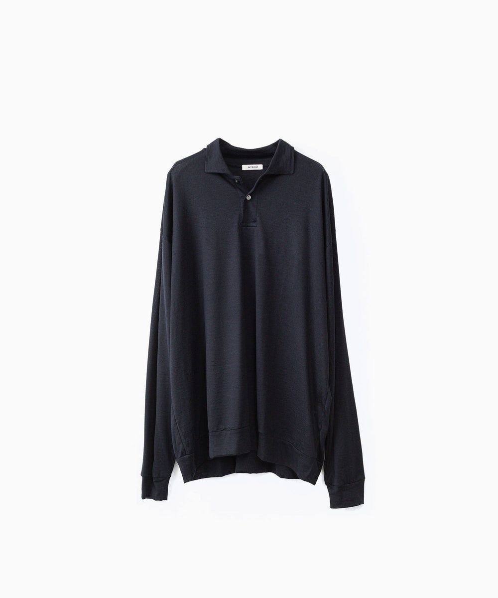 INTÉRIM インテリムのSILK COTTON JERSEY DEADSTOCK FABRIC HYPER BIG LONG POLO SHIRTのVULCAN 公式通販サイトsession福岡セレクトショップ