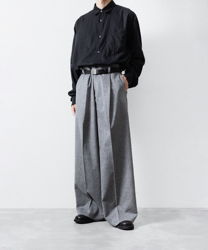 ssstein(シュタイン)のW/CA BEAVER EXTRA WIDE TROUSERS - GREYの公式通販サイトsession福岡セレクトショップ