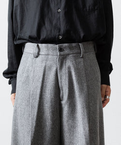 ssstein シュタイン 25AW 日本製 W/CA BEAVER EXTRA WIDE TROUSERS ウールカシミヤビーバー エクストラワイドトラウザーズ ST.1255 M GREY パンツ スラックス ボトムス【中古】【ssstein】 ssstein シュタイン 25AW 日本製 W/CA BEAVER EXTRA WIDE TROUSERS