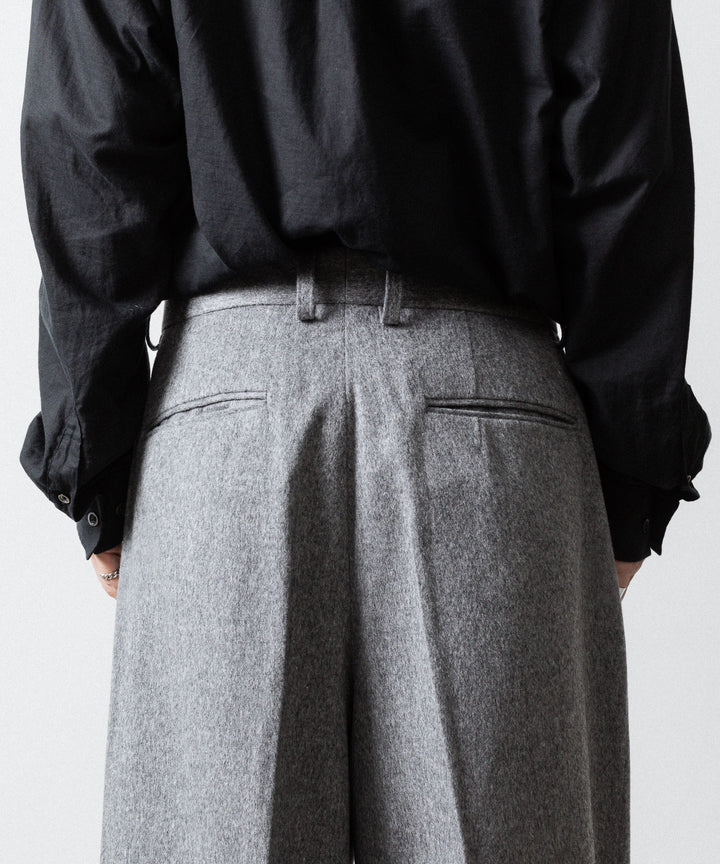 ssstein(シュタイン)のW/CA BEAVER EXTRA WIDE TROUSERS - GREYの公式通販サイトsession福岡セレクトショップ