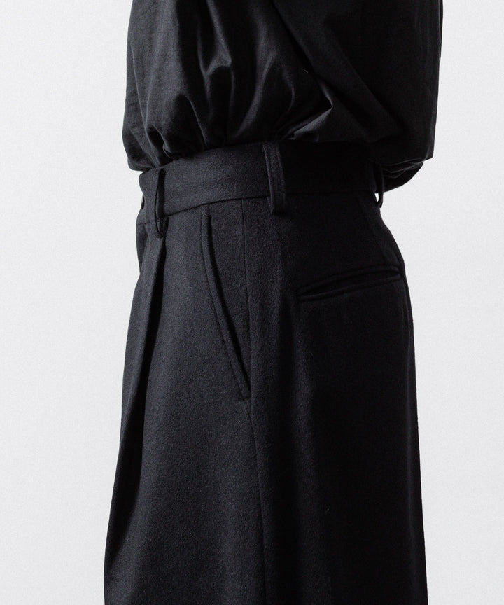 ssstein(シュタイン)のW/CA BEAVER EXTRA WIDE TROUSERS - BLACKの公式通販サイトsession福岡セレクトショップ