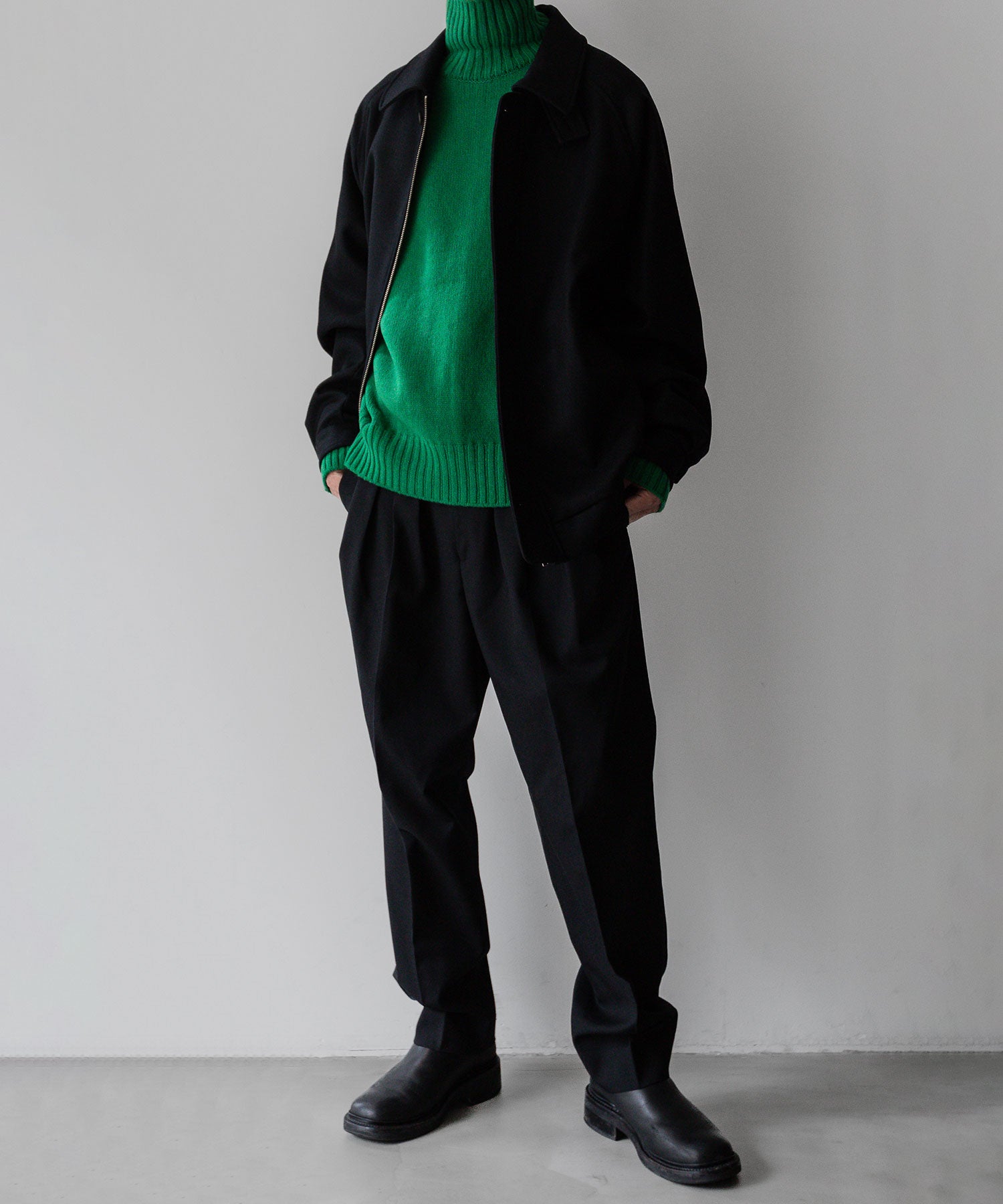 stein(シュタイン)の23AWコレクションEX FINE LAMBS LOOSE HIGH NECK KNIT LSのGREEN sessionセッション福岡セレクトショップ 公式通販サイト