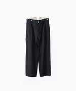 画像をギャラリービューアに読み込む, INTÉRIM インテリムのSILK LINEN "BOURGERON" FRENCH WORK TROUSERのBLACK 公式通販サイトsession福岡セレクトショップ
