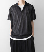 画像をギャラリービューアに読み込む, ssstein(シュタイン)のPE/RAMIE KNIT SS SKIPPER - BLACKの公式通販サイトsession福岡セレクトショップ
