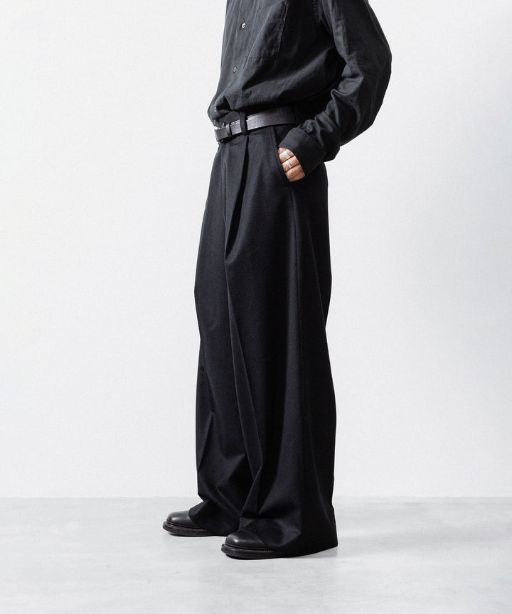 ssstein(シュタイン)のW/CA BEAVER EXTRA WIDE TROUSERS - BLACKの公式通販サイトsession福岡セレクトショップ