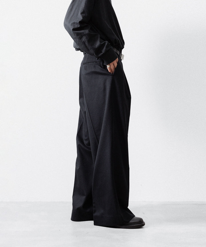 ssstein(シュタイン)のW/CA BEAVER EXTRA WIDE TROUSERS - BLACKの公式通販サイトsession福岡セレクトショップ