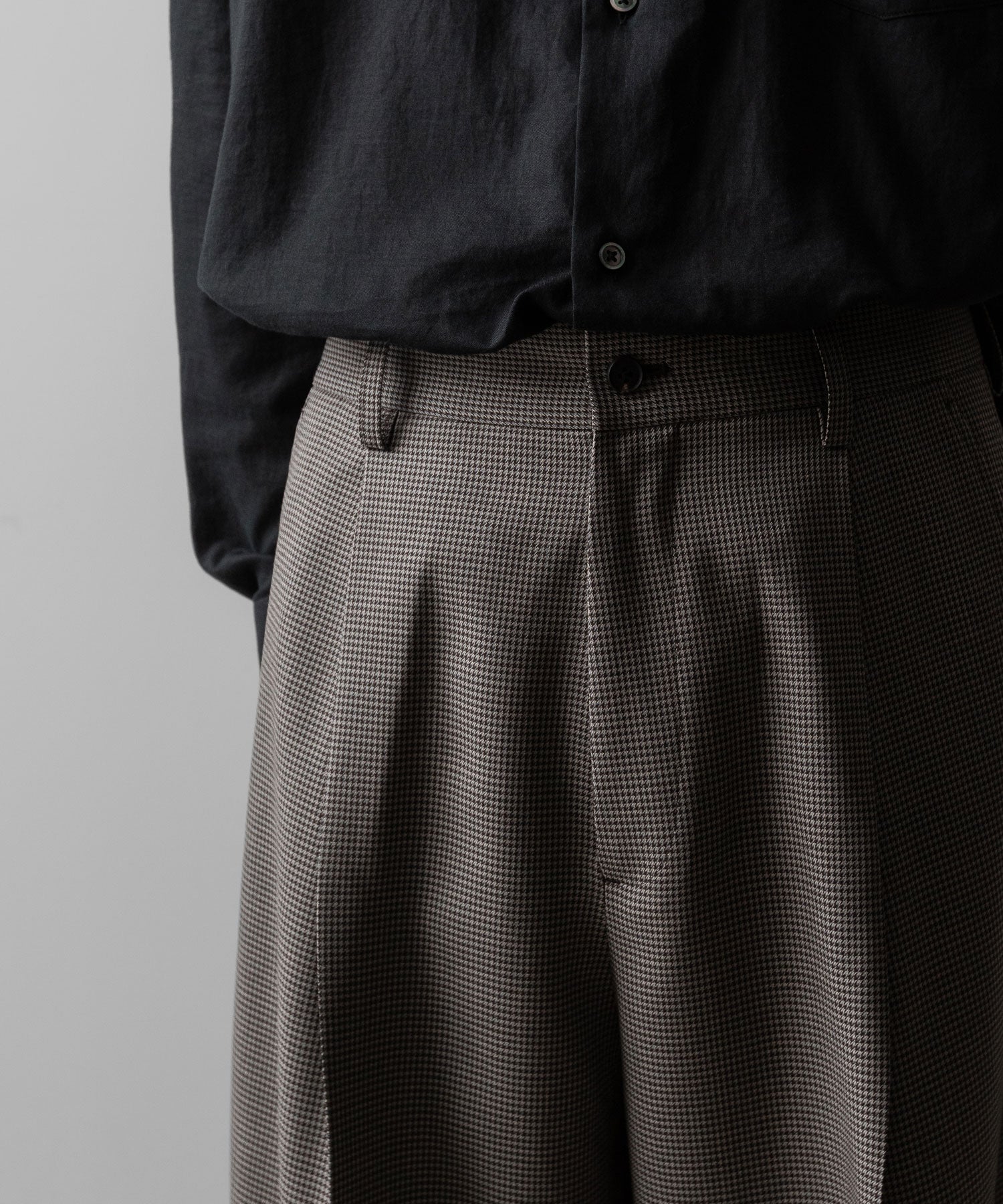 ssstein(シュタイン)のDOUBLE WEAVE HOUNDSTOOTH EXTRA WIDE TROUSERS - HOUNDSTOOTHの公式通販サイトsession福岡セレクトショップ