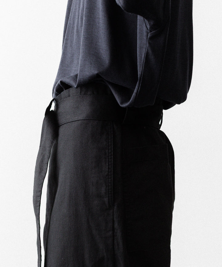 INTÉRIM インテリムのBLACK SURFAR GARMENT DYE BELTED FRENCH ARMY MIL BAGGY TROUSERのBLACK公式通販サイトsession福岡セレクトショップ
