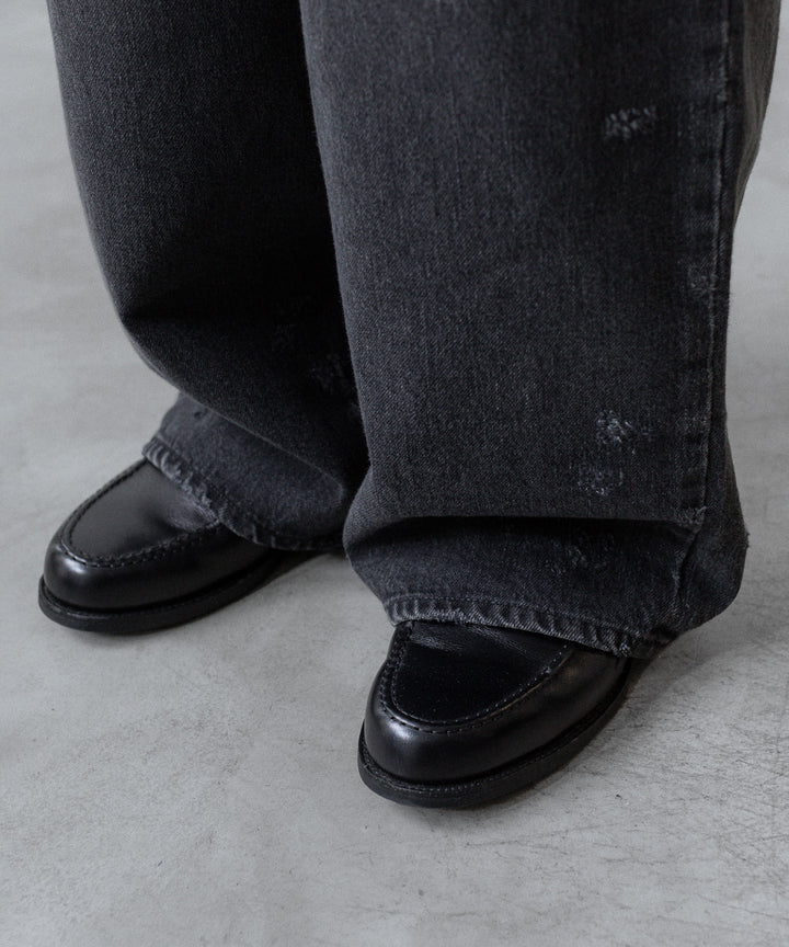 【ssstein】BAGGY DENIM JEANS - BLACK