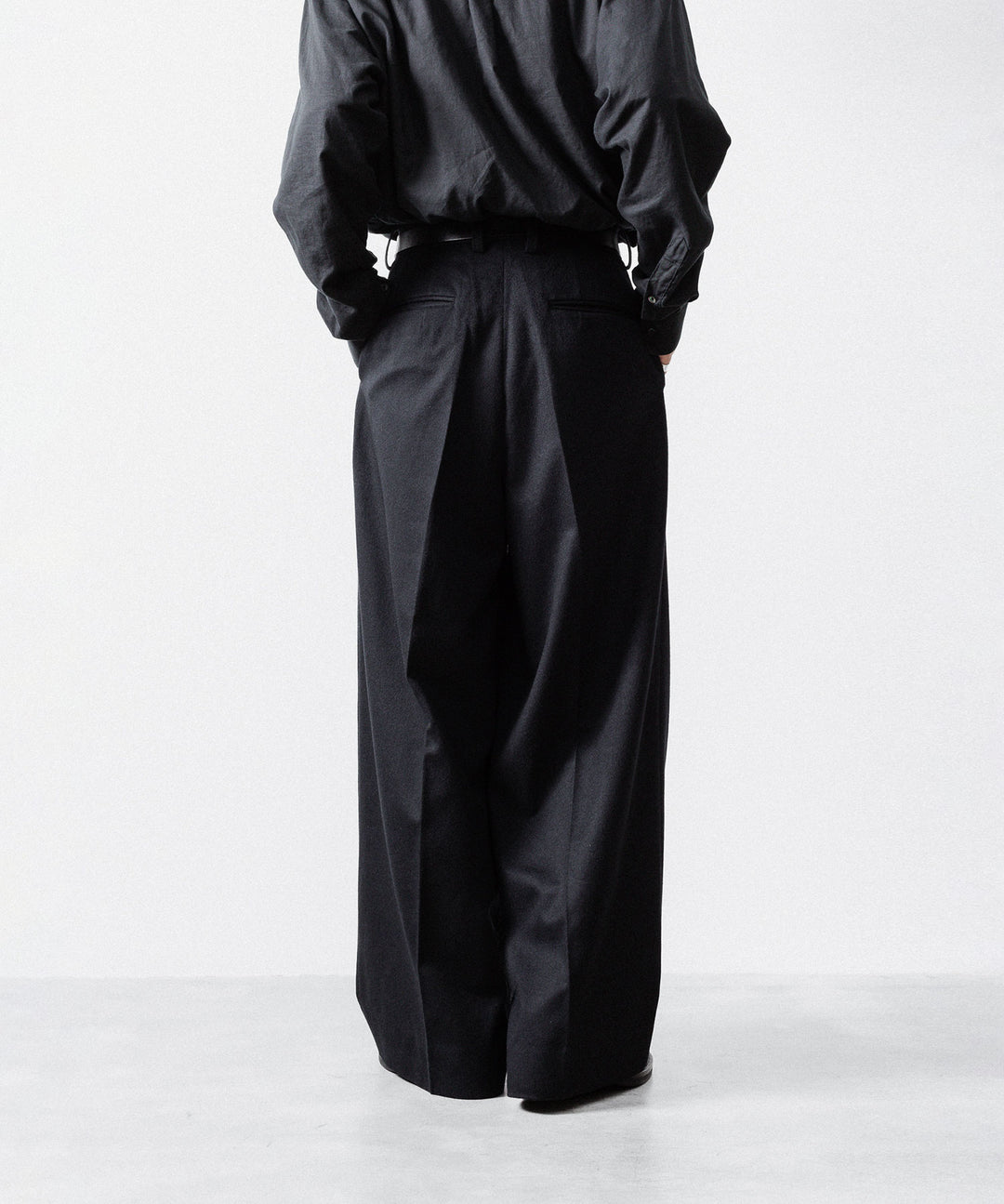 ssstein(シュタイン)のW/CA BEAVER EXTRA WIDE TROUSERS - BLACKの公式通販サイトsession福岡セレクトショップ
