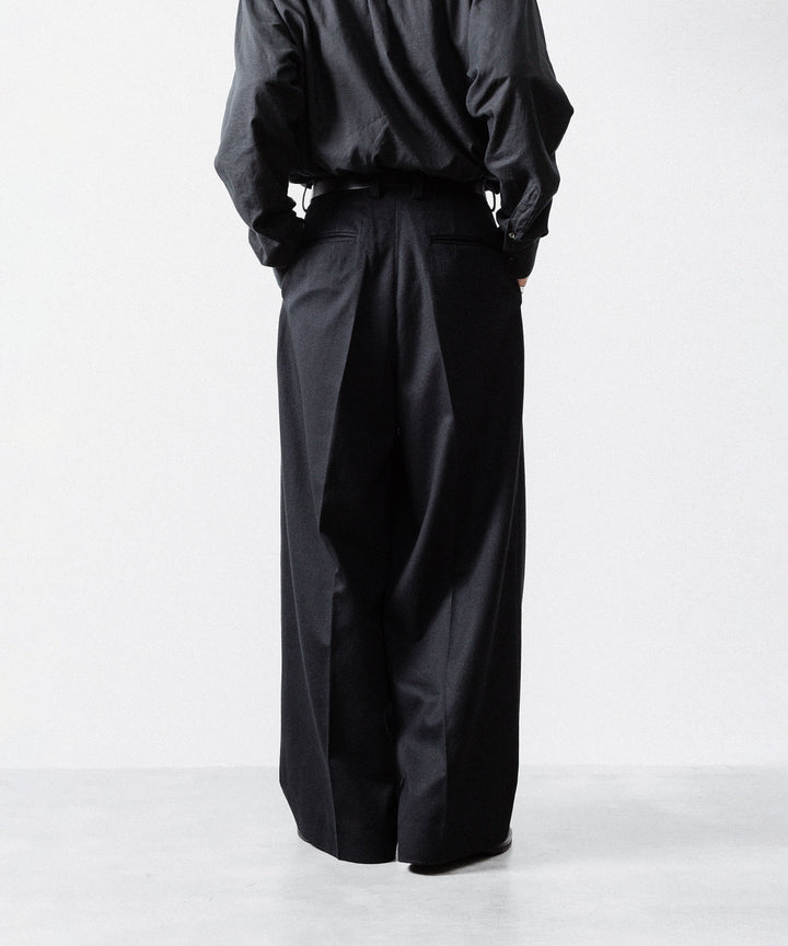 ssstein(シュタイン)のW/CA BEAVER EXTRA WIDE TROUSERS - BLACKの公式通販サイトsession福岡セレクトショップ
