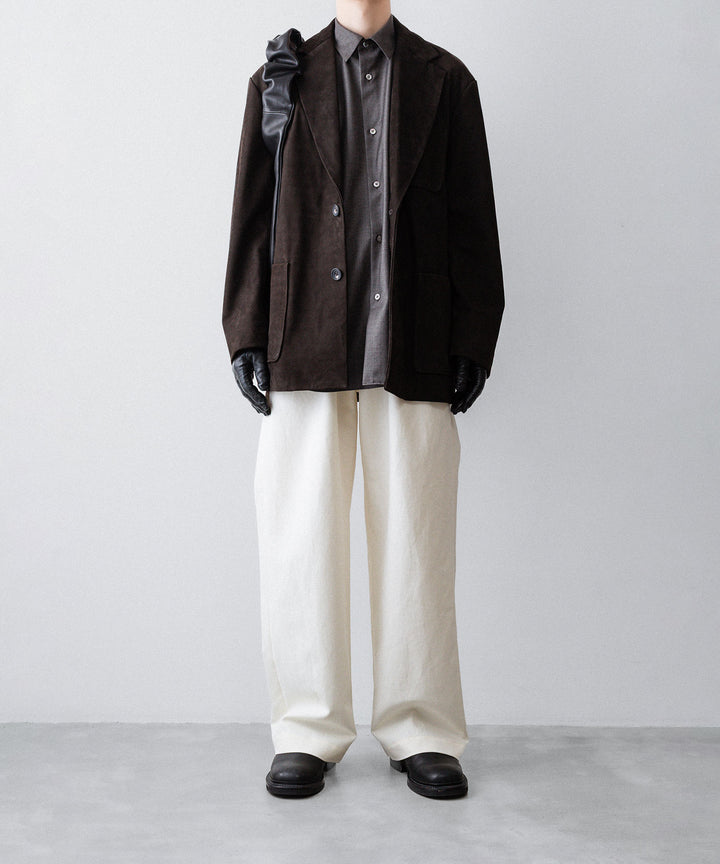 ssstein(シュタイン)のDOUBLE WEAVE COTTON ONE TUCK WIDE PANTS - CREAMの公式通販サイトsession福岡セレクトショップ