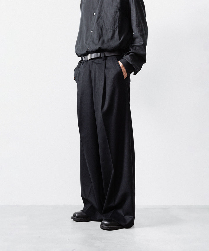 ssstein(シュタイン)のW/CA BEAVER EXTRA WIDE TROUSERS - BLACKの公式通販サイトsession福岡セレクトショップ