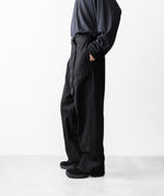 画像をギャラリービューアに読み込む, INTÉRIM インテリムのBLACK SURFAR GARMENT DYE BELTED FRENCH ARMY MIL BAGGY TROUSERのBLACK公式通販サイトsession福岡セレクトショップ

