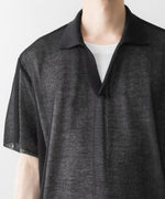 画像をギャラリービューアに読み込む, ssstein(シュタイン)のPE/RAMIE KNIT SS SKIPPER - DARK CHARCOALの公式通販サイトsession福岡セレクトショップ

