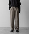 【ssstein】CUPRO TWILL WIDE EASY TROUSERS - TAUPE