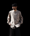 【ssstein】COTTON SILK OVERSIZED PLACKET SHIRT - BEIGE