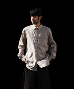 画像をギャラリービューアに読み込む, ssstein(シュタイン)のCOTTON SILK OVERSIZED PLACKET SHIRT - BEIGEの公式通販サイトsession福岡セレクトショップ

