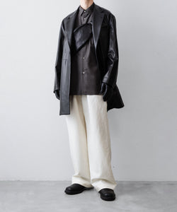 ssstein / シュタイン】LAMBS LEATHER HALF COAT - BLACK | 公式通販