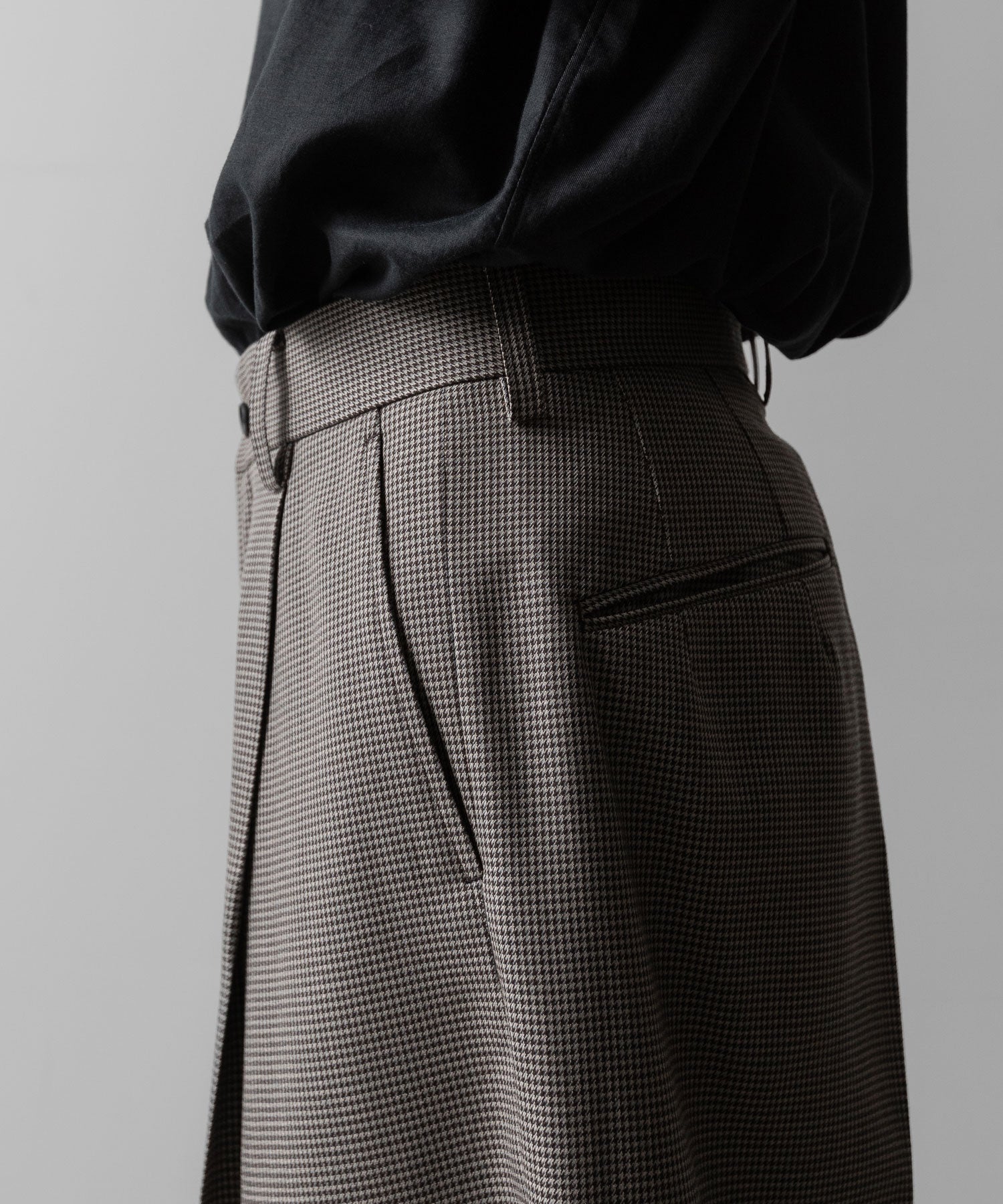 ssstein(シュタイン)のDOUBLE WEAVE HOUNDSTOOTH EXTRA WIDE TROUSERS - HOUNDSTOOTHの公式通販サイトsession福岡セレクトショップ