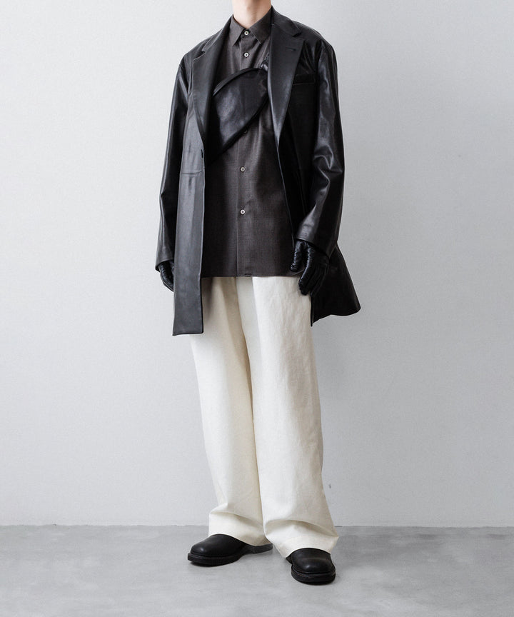 ssstein(シュタイン)のDOUBLE WEAVE COTTON ONE TUCK WIDE PANTS - CREAMの公式通販サイトsession福岡セレクトショップ