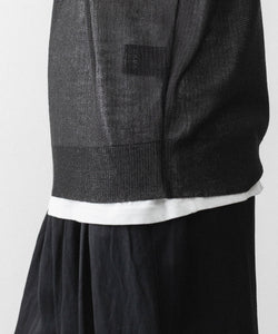 ssstein / シュタイン】PE/RAMIE KNIT SS SKIPPER - DARK CHARCOAL