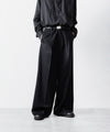 【ssstein】W/CA BEAVER EXTRA WIDE TROUSERS - BLACK