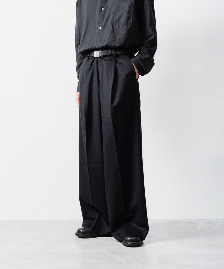 ssstein(シュタイン)のW/CA BEAVER EXTRA WIDE TROUSERS - BLACKの公式通販サイトsession福岡セレクトショップ