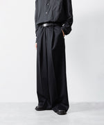 画像をギャラリービューアに読み込む, ssstein(シュタイン)のW/CA BEAVER EXTRA WIDE TROUSERS - BLACKの公式通販サイトsession福岡セレクトショップ
