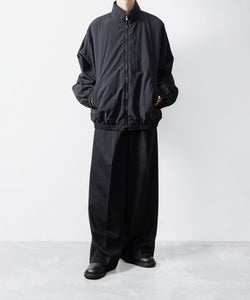ssstein / シュタイン】W/CA BEAVER EXTRA WIDE TROUSERS - BLACK