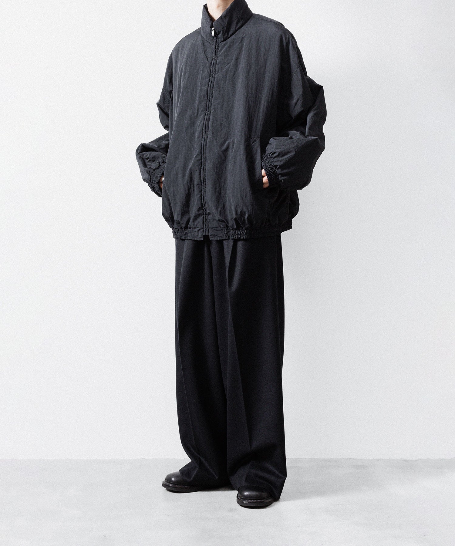 ssstein / シュタイン】W/CA BEAVER EXTRA WIDE TROUSERS - BLACK