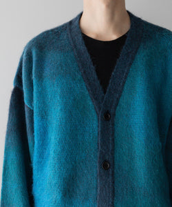 stein(シュタイン)の23AWコレクションGRADATION MOHAIR CARDIGANのBLUE GREEN 公式通販サイトsession福岡セレクトショップ