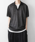 画像をギャラリービューアに読み込む, ssstein(シュタイン)のPE/RAMIE KNIT SS SKIPPER - DARK CHARCOALの公式通販サイトsession福岡セレクトショップ
