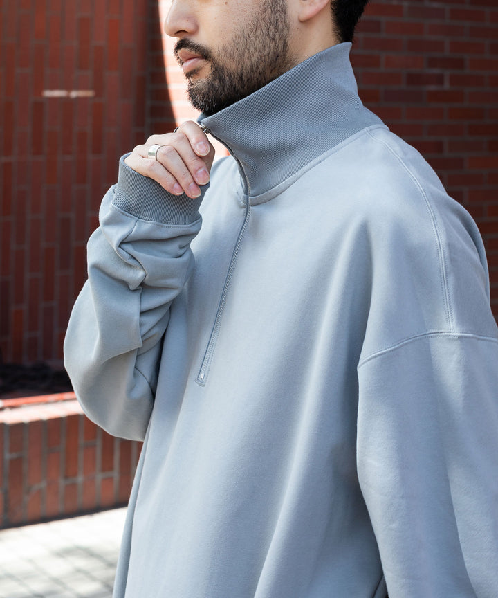 KANEMASA PHIL. カネマサフィル 23AW EXCLUSIVE - 36G SUPER FINE GAUGE HALF ZIP PULLOVER - LIGHT GRAY sessionセッション福岡セレクトショップ公式通販サイト
