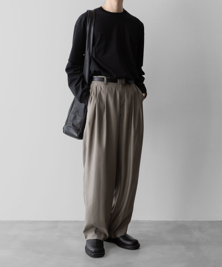 ssstein(シュタイン)のCUPRO TWILL WIDE EASY TROUSERS - TAUPEの公式通販サイトsession福岡セレクトショップ