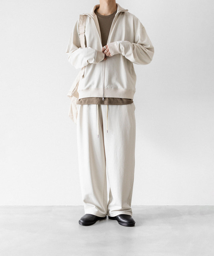 【KANEMASA PHIL.】28G CUPRO ZIP SWEAT - WHITE