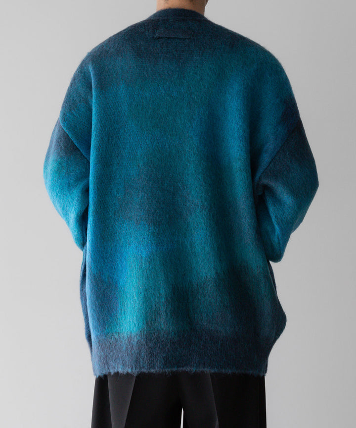 stein(シュタイン)の23AWコレクションGRADATION MOHAIR CARDIGANのBLUE GREEN 公式通販サイトsession福岡セレクトショップ