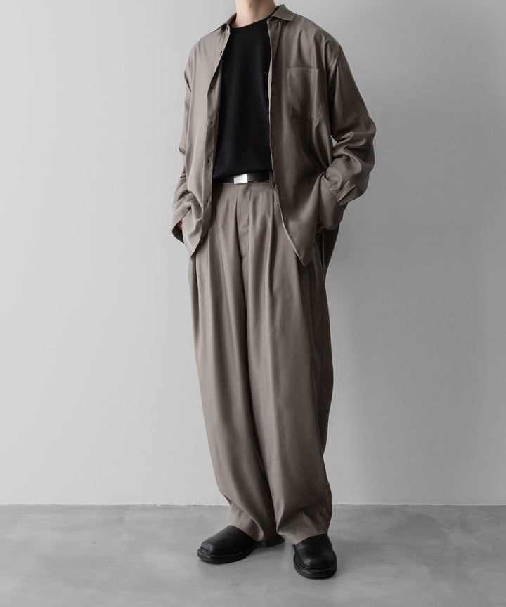 ssstein(シュタイン)のCUPRO TWILL WIDE EASY TROUSERS - TAUPEの公式通販サイトsession福岡セレクトショップ