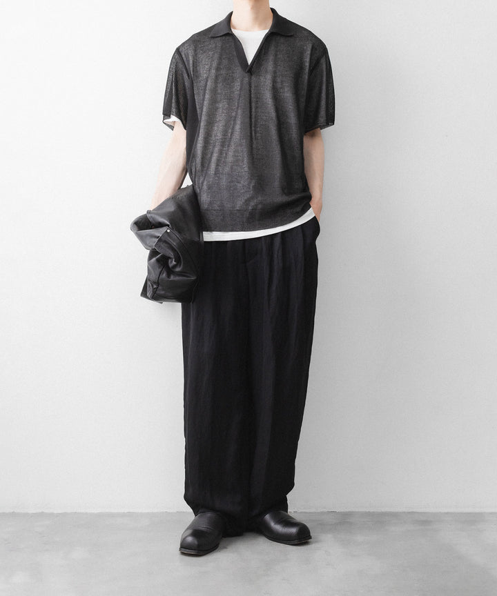 ssstein(シュタイン)のPE/RAMIE KNIT SS SKIPPER - DARK CHARCOALの公式通販サイトsession福岡セレクトショップ