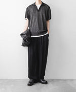 画像をギャラリービューアに読み込む, ssstein(シュタイン)のPE/RAMIE KNIT SS SKIPPER - DARK CHARCOALの公式通販サイトsession福岡セレクトショップ
