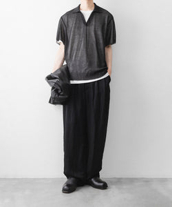 ssstein / シュタイン】PE/RAMIE KNIT SS SKIPPER - DARK CHARCOAL