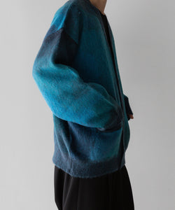 stein(シュタイン)の23AWコレクションGRADATION MOHAIR CARDIGANのBLUE GREEN 公式通販サイトsession福岡セレクトショップ